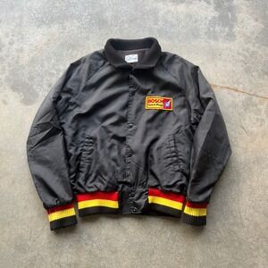 Vintage California Bosch Spark Plugs Racing Bomber Jacket Black XL